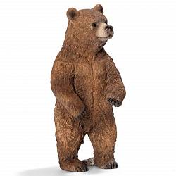 Фигурка - Медведь Гризли самка, размер 11 х 5 х 5 см. (Schleich, 14686k) - миниатюра